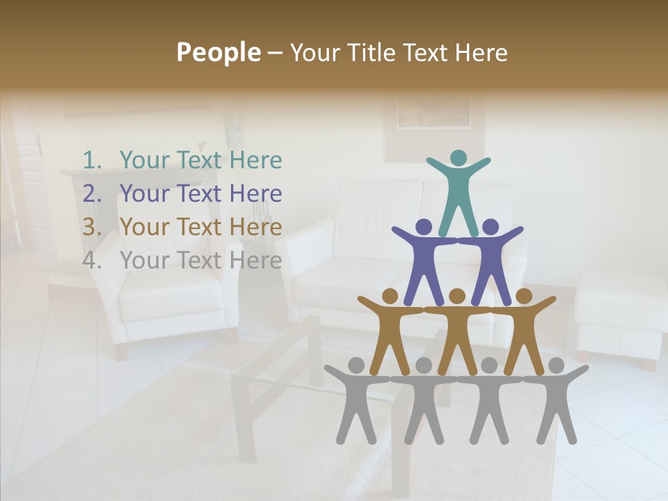 Colourful Glass Sofa PowerPoint Template