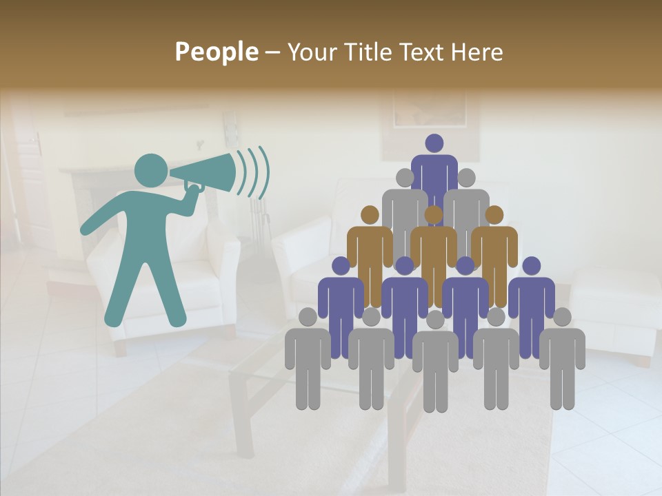 Colourful Glass Sofa PowerPoint Template