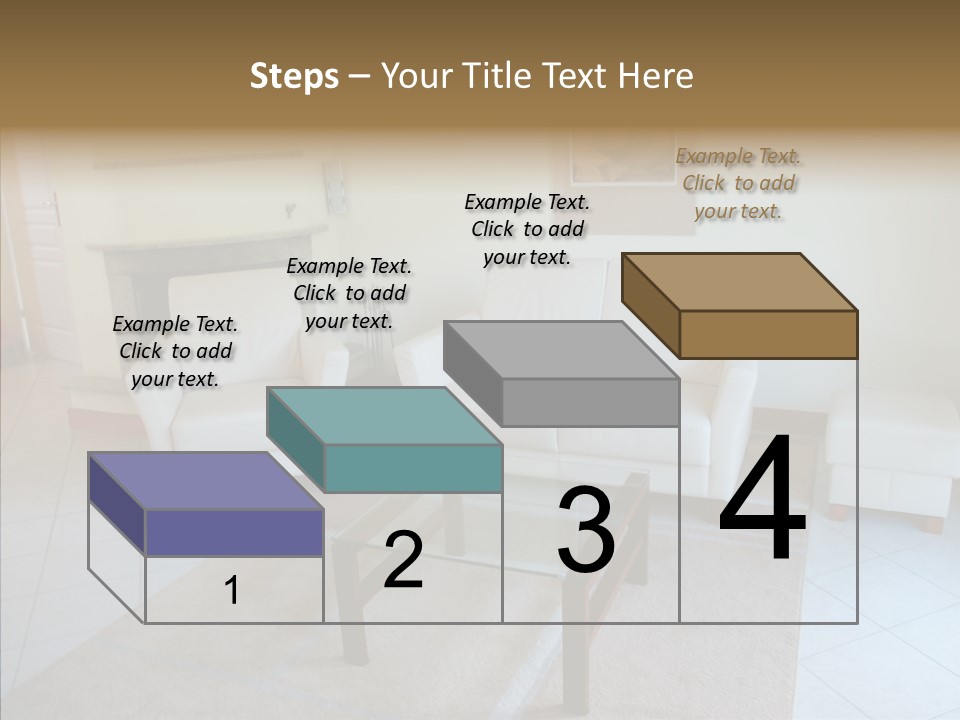 Colourful Glass Sofa PowerPoint Template