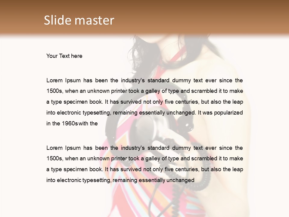 Deejay Fashion Listen PowerPoint Template