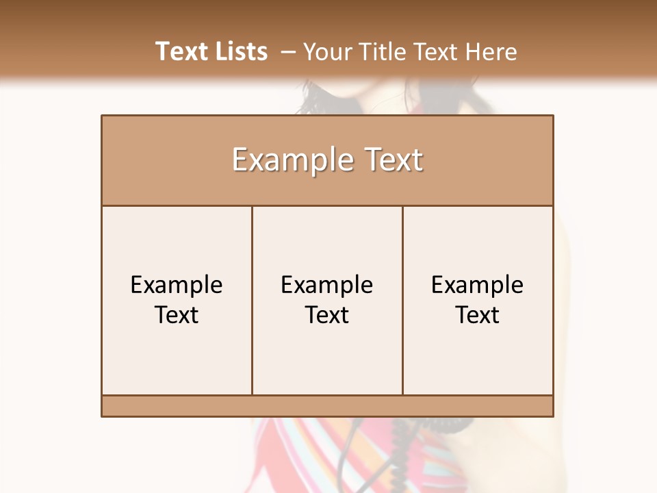 Deejay Fashion Listen PowerPoint Template