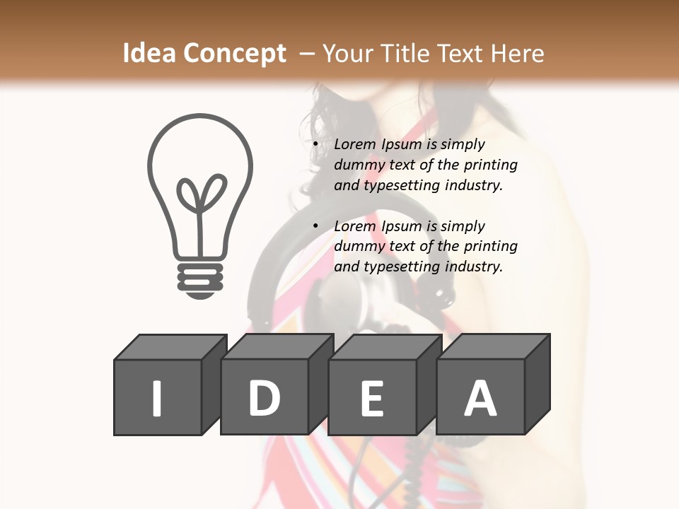 Deejay Fashion Listen PowerPoint Template