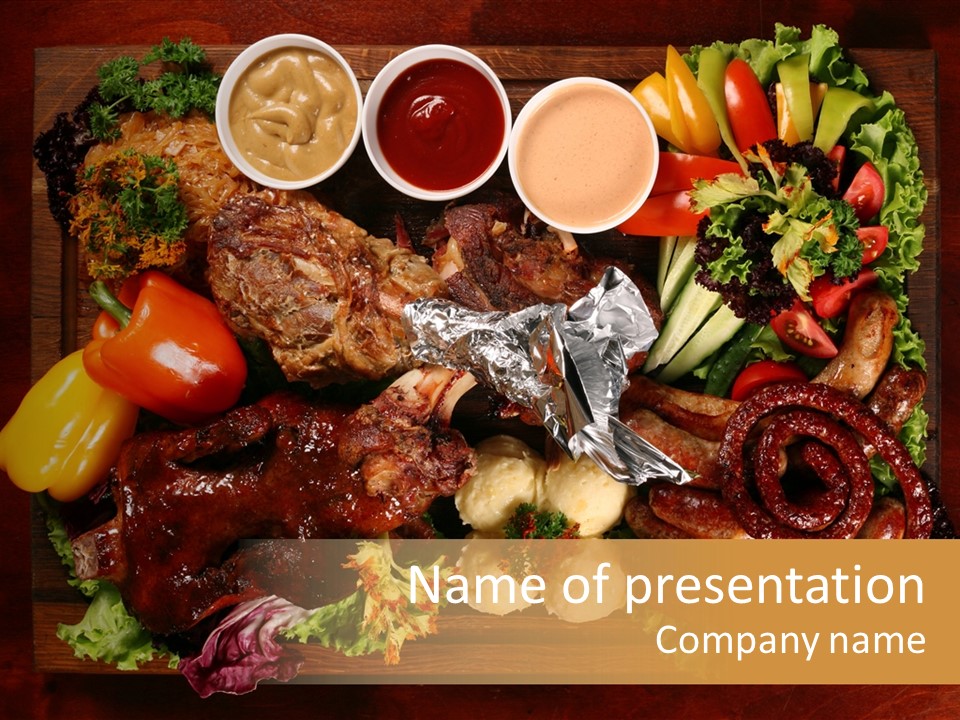 Chicken Fried Brown PowerPoint Template