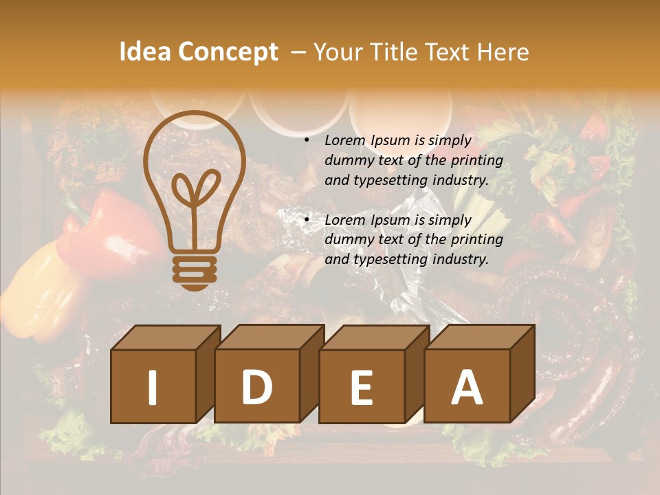 Chicken Fried Brown PowerPoint Template