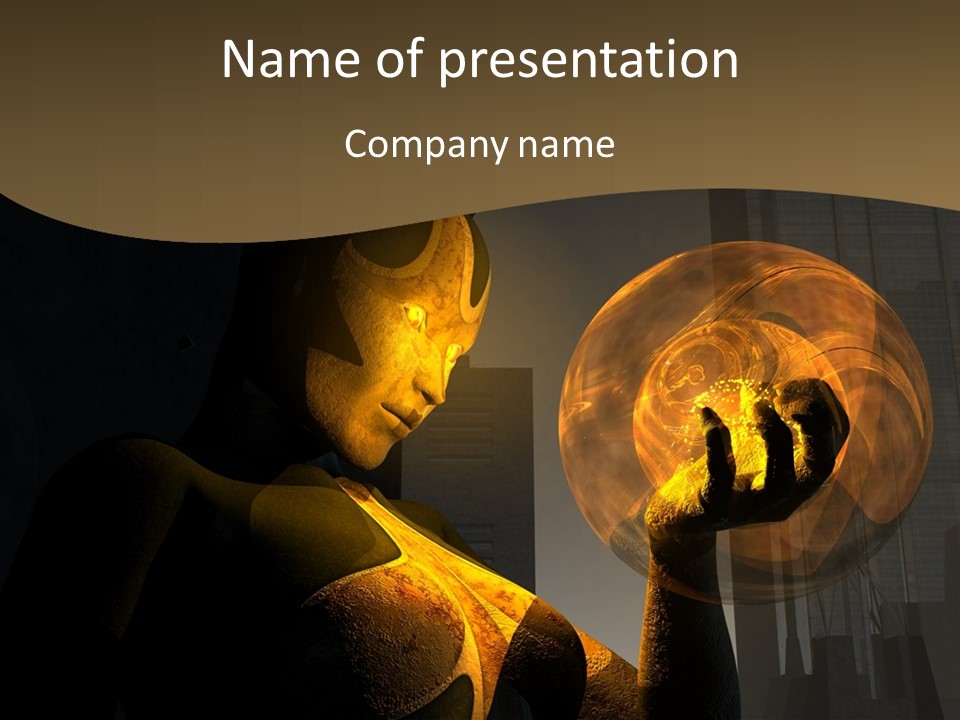 Stunning Future Anime Hero PowerPoint Template