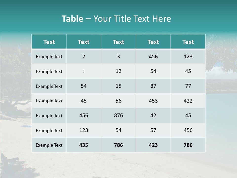 Calm Mauna Pacific PowerPoint Template
