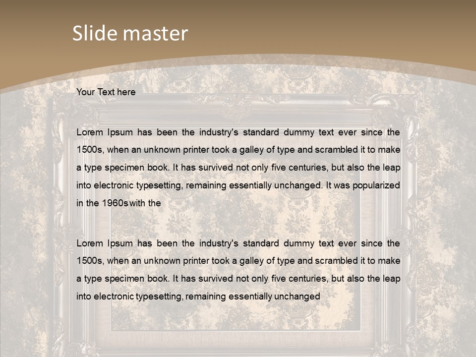 Burnt Engraved Pattern PowerPoint Template