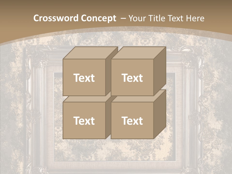 Burnt Engraved Pattern PowerPoint Template