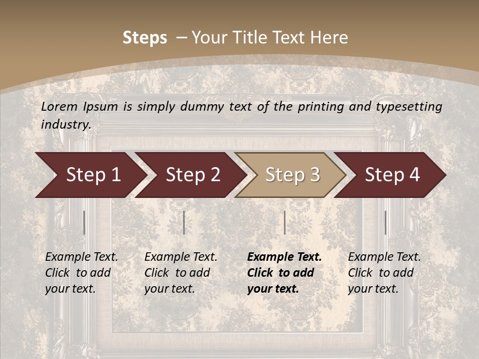 Burnt Engraved Pattern PowerPoint Template