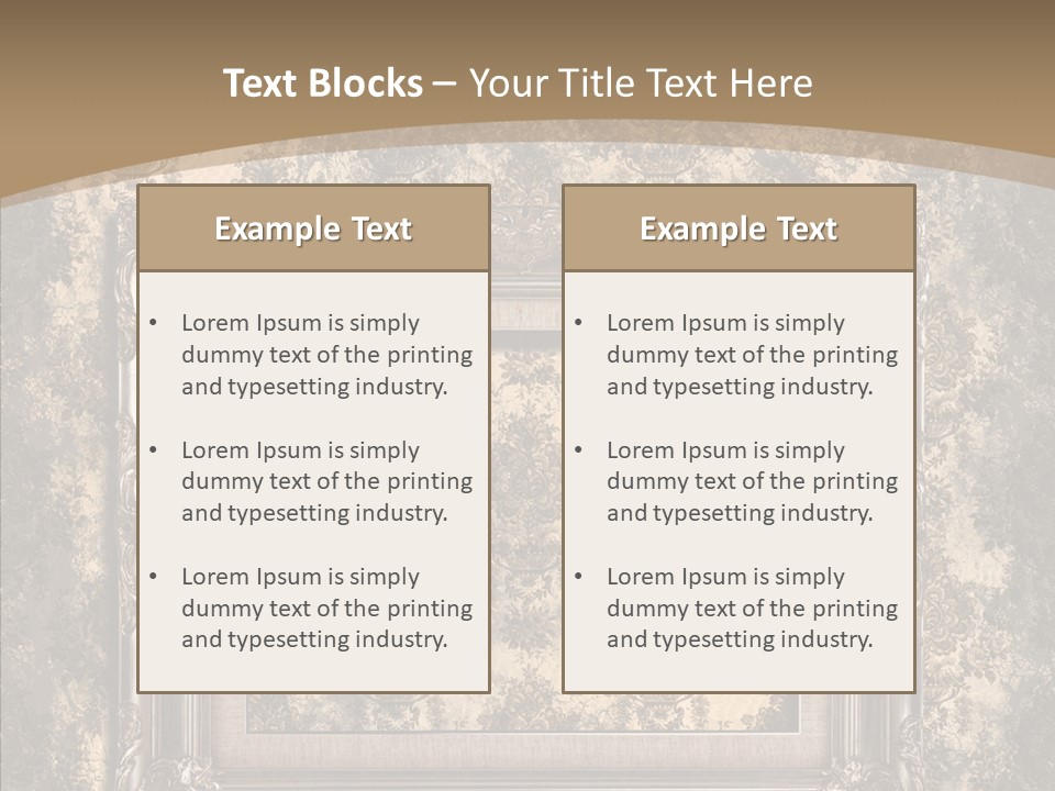 Burnt Engraved Pattern PowerPoint Template