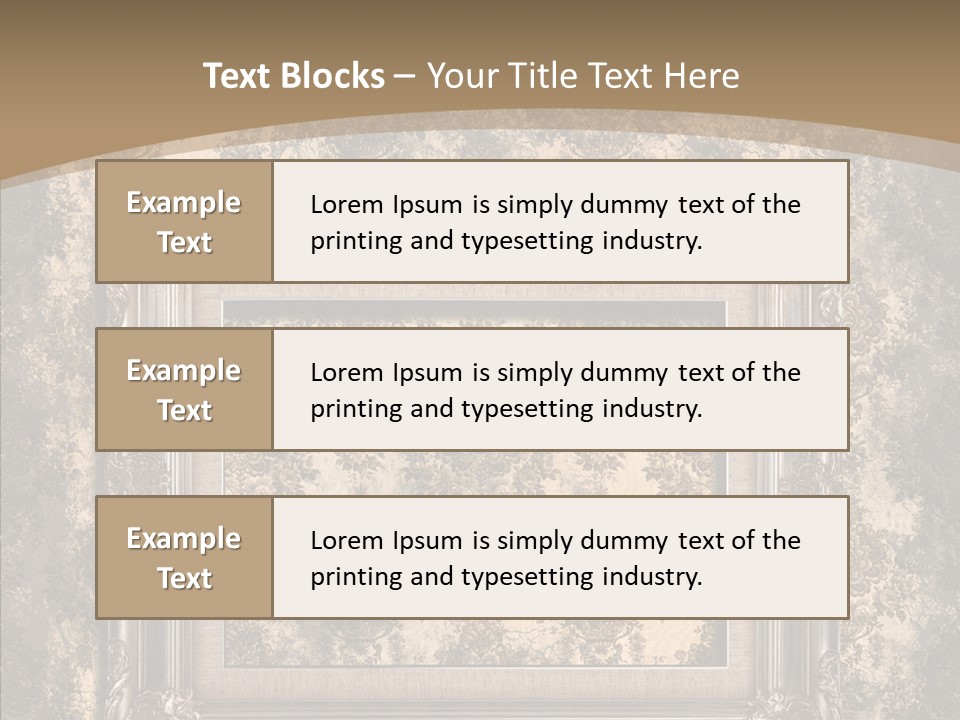 Burnt Engraved Pattern PowerPoint Template