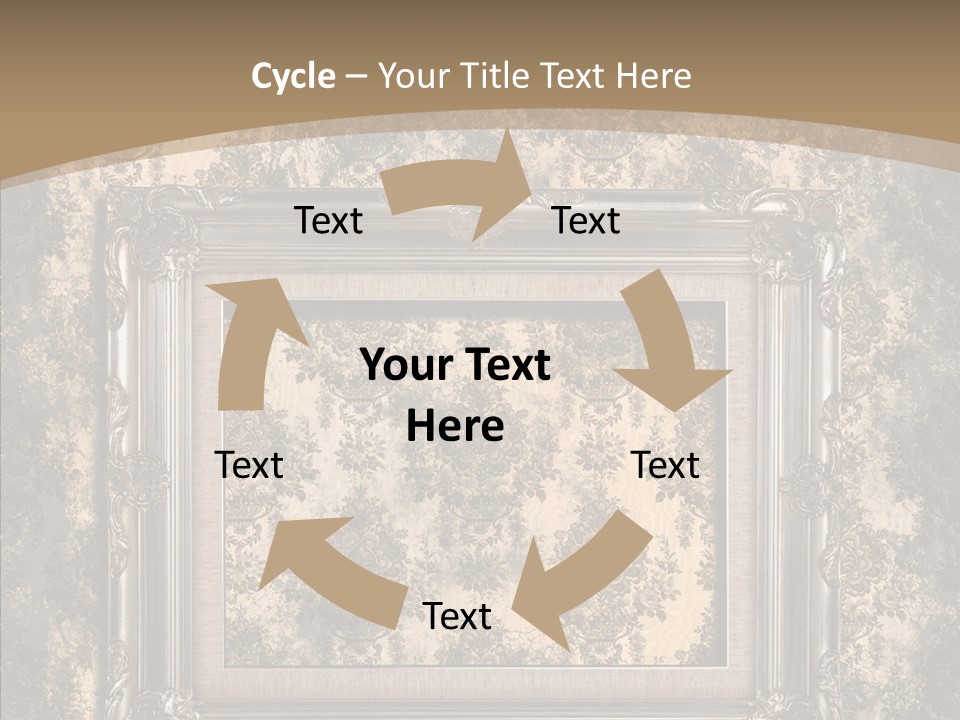 Burnt Engraved Pattern PowerPoint Template