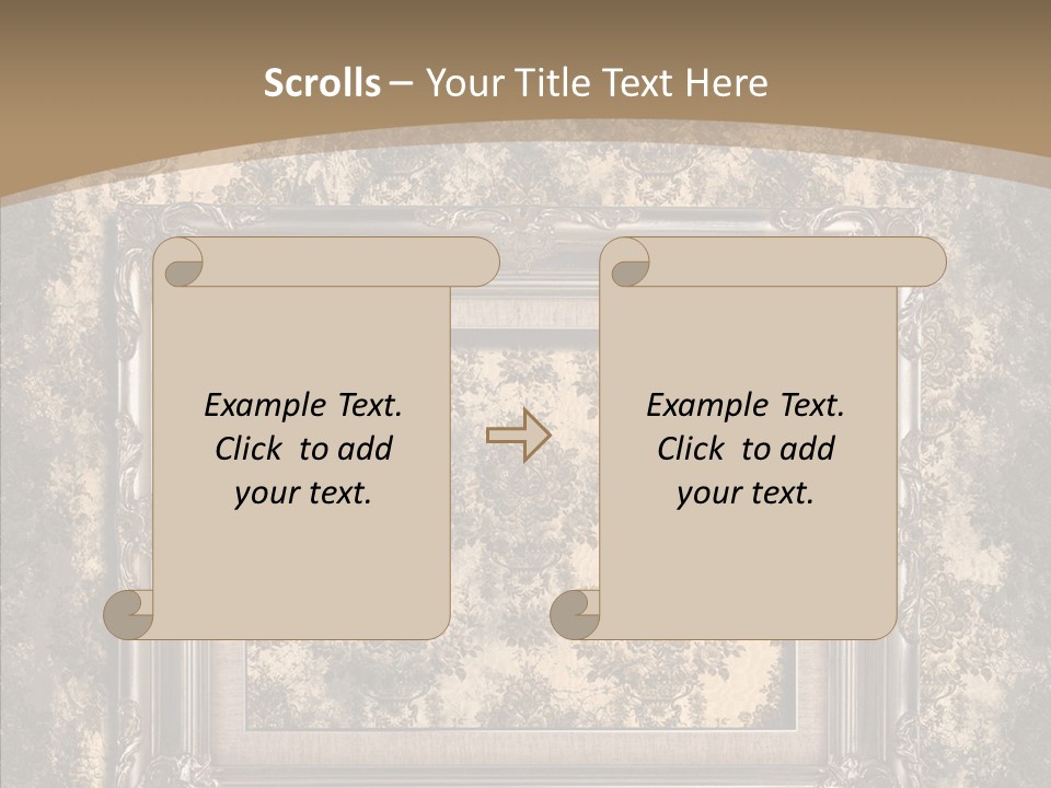 Burnt Engraved Pattern PowerPoint Template