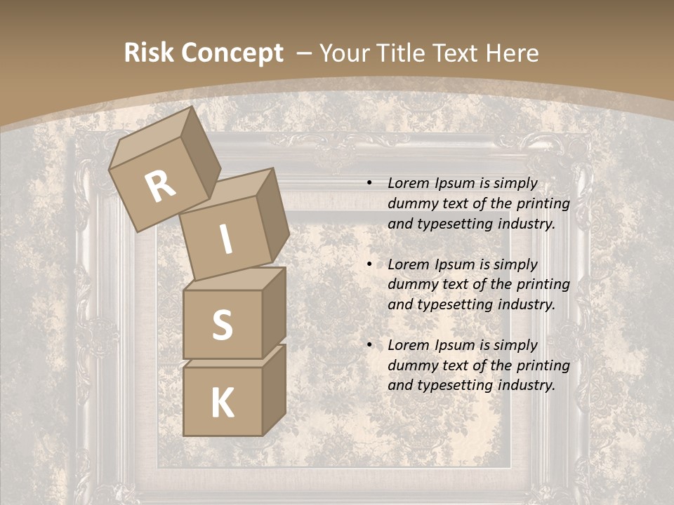 Burnt Engraved Pattern PowerPoint Template