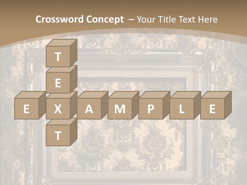 Burnt Engraved Pattern PowerPoint Template