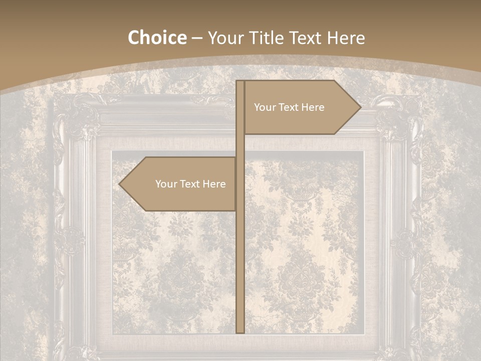 Burnt Engraved Pattern PowerPoint Template