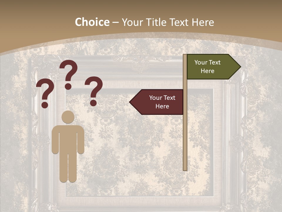 Burnt Engraved Pattern PowerPoint Template