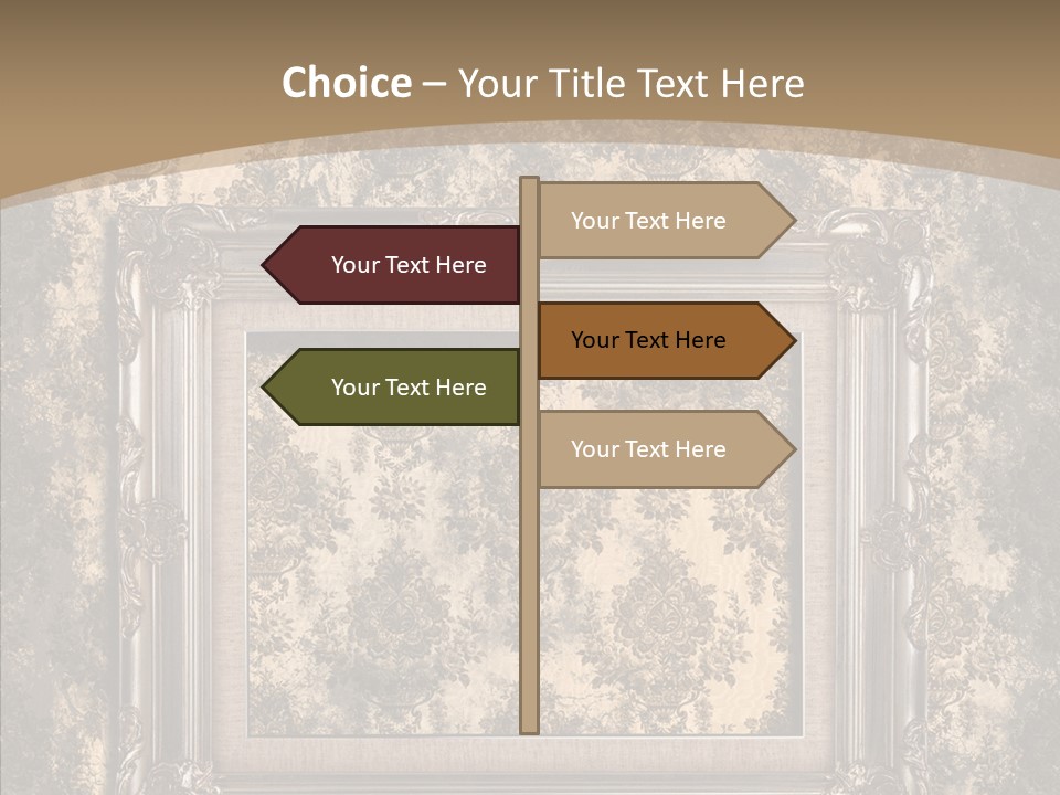 Burnt Engraved Pattern PowerPoint Template