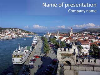 Adriatic Medieval Town PowerPoint Template