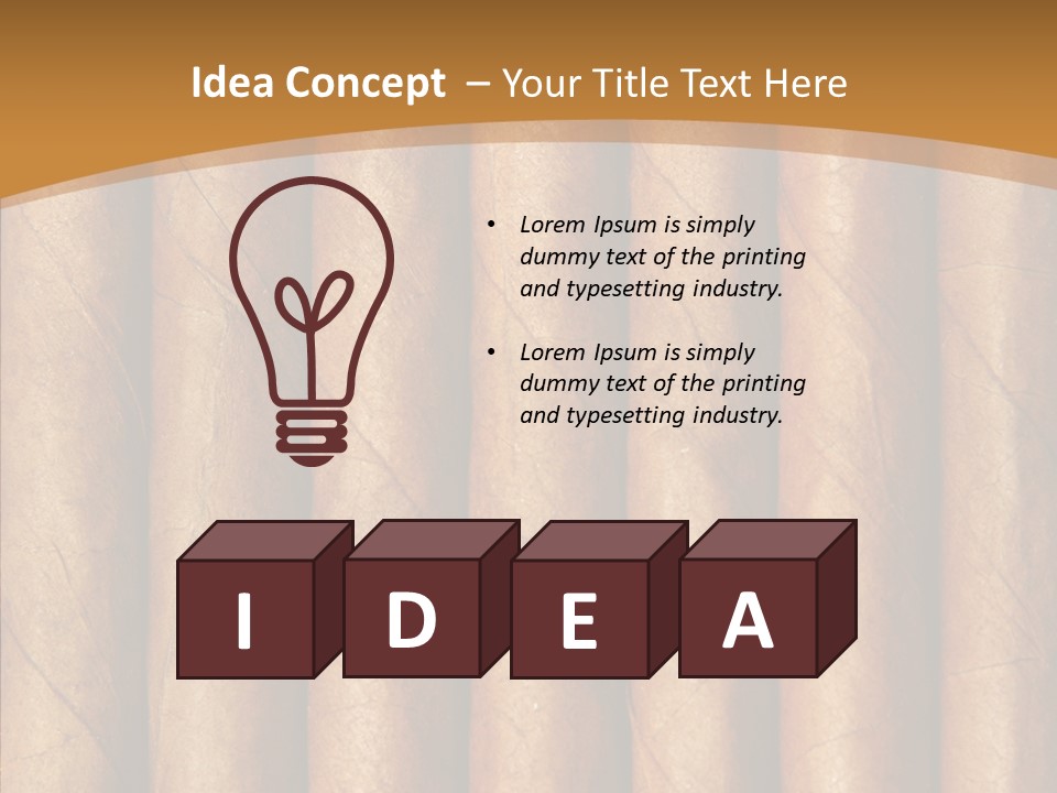 Objects Cigar Lung PowerPoint Template