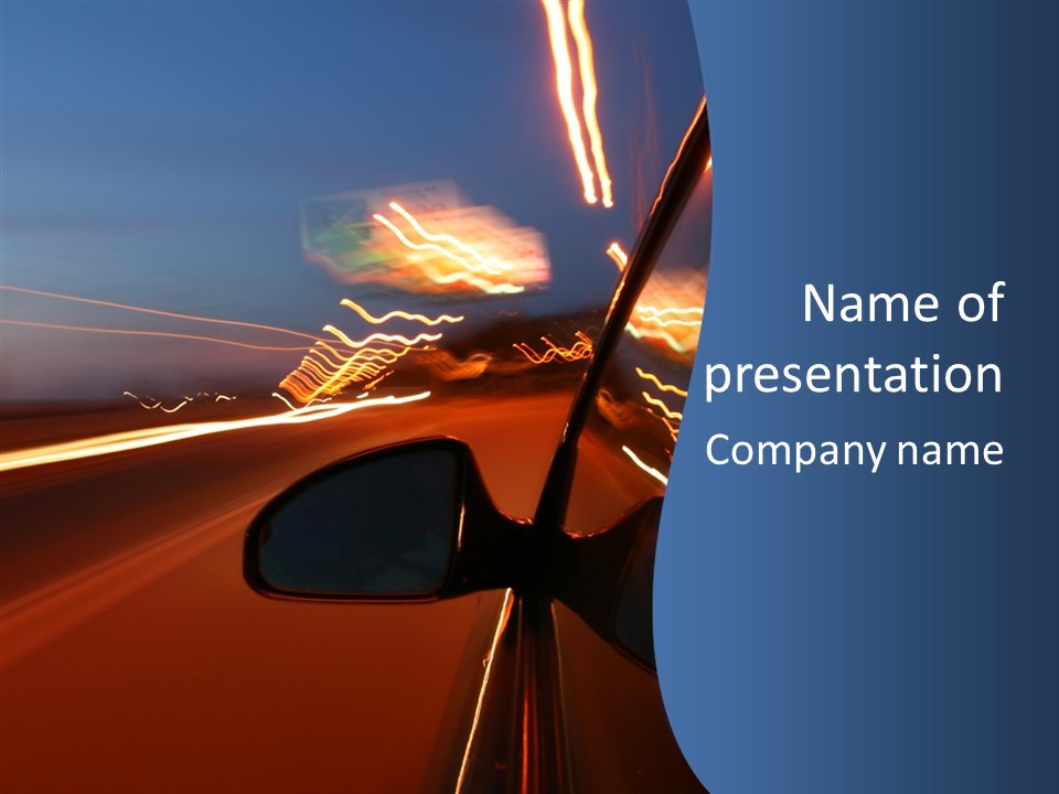Speed Faster Traffic PowerPoint Template