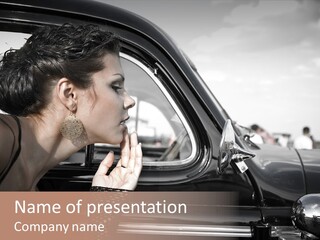 Beauty Profile Dress PowerPoint Template