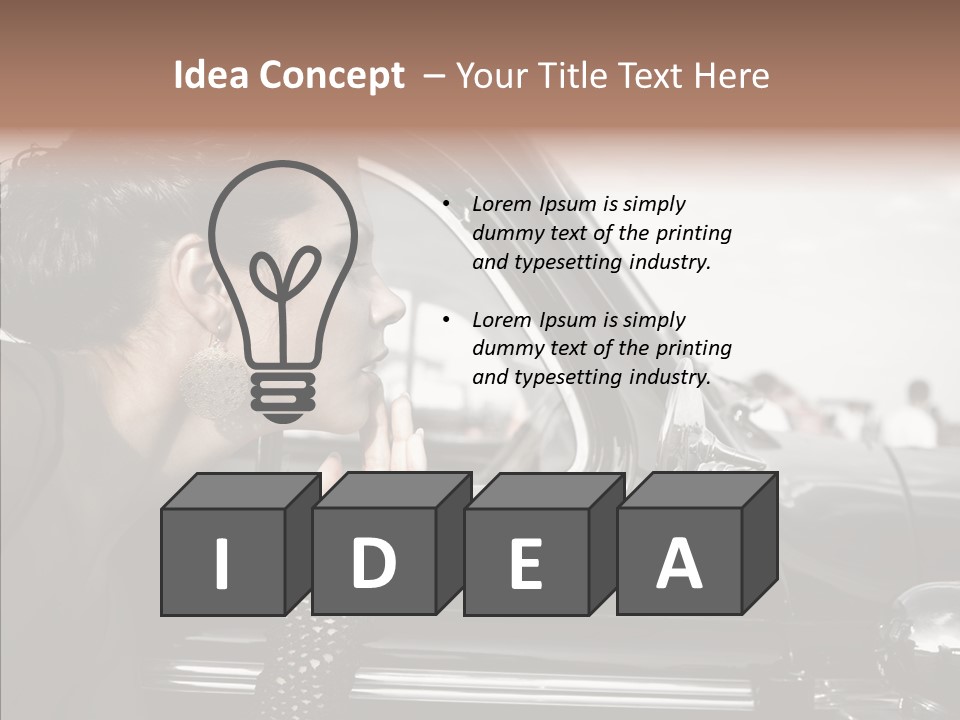 Beauty Profile Dress PowerPoint Template