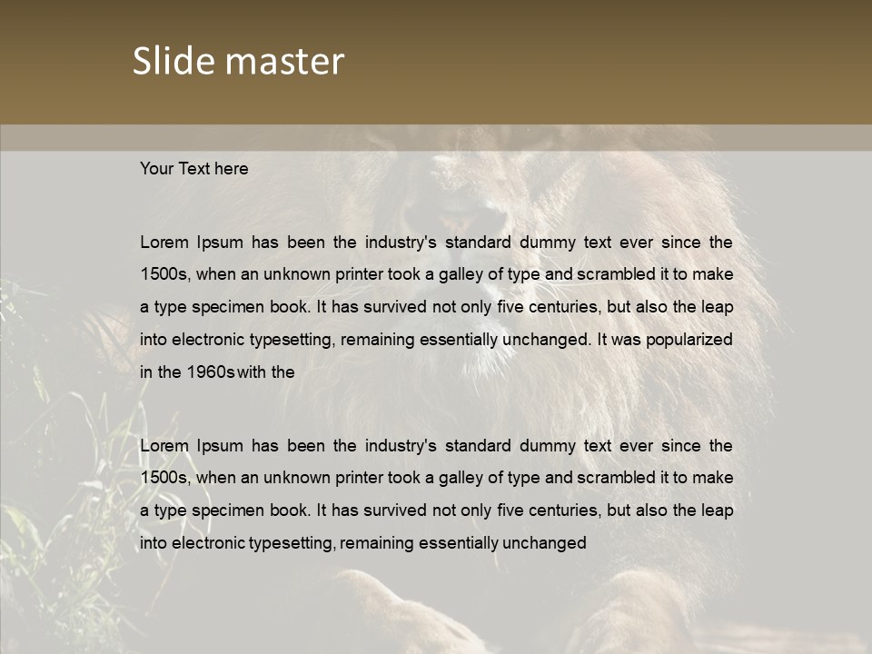 Portrait Pose Noble PowerPoint Template