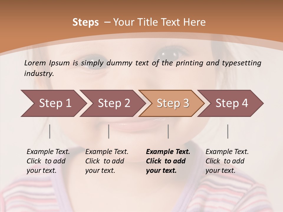 Positivity Softness Child PowerPoint Template