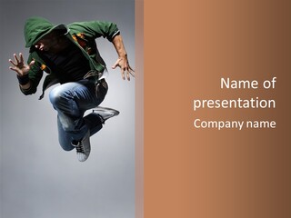 Break Dance Elegance Stunt PowerPoint Template