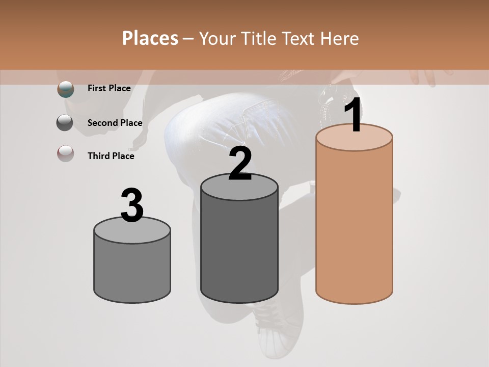 Break Dance Elegance Stunt PowerPoint Template