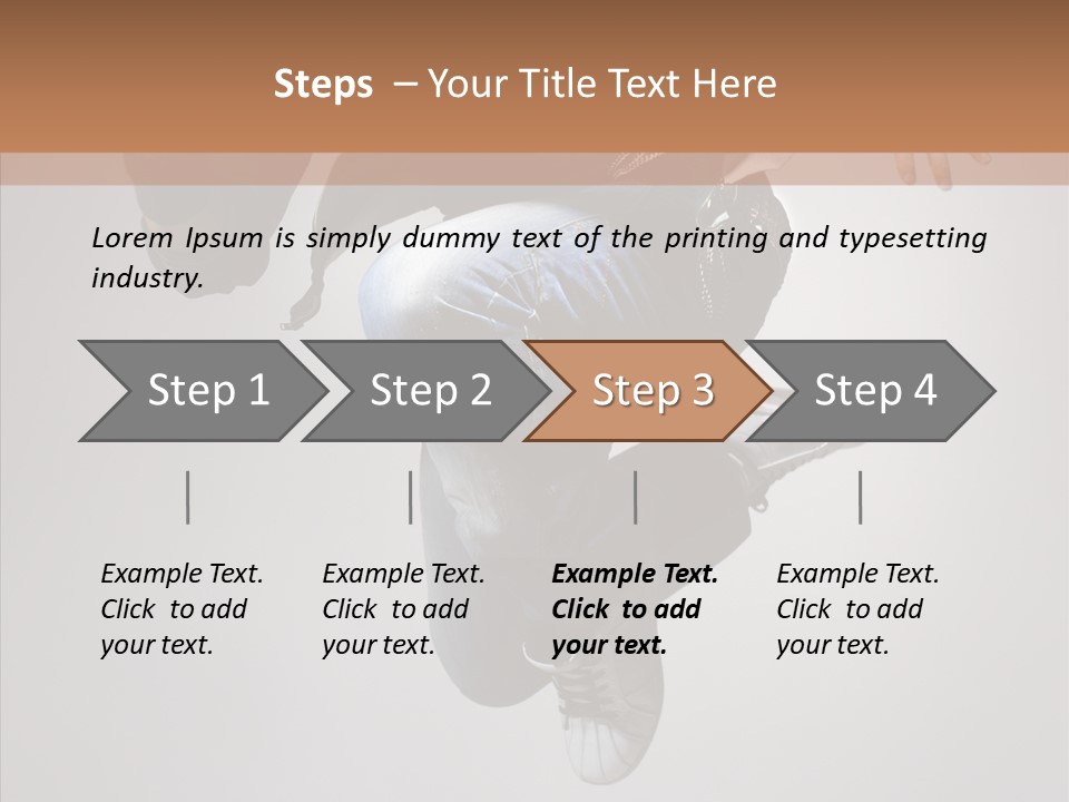 Break Dance Elegance Stunt PowerPoint Template