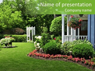 Garden Outside Planter PowerPoint Template