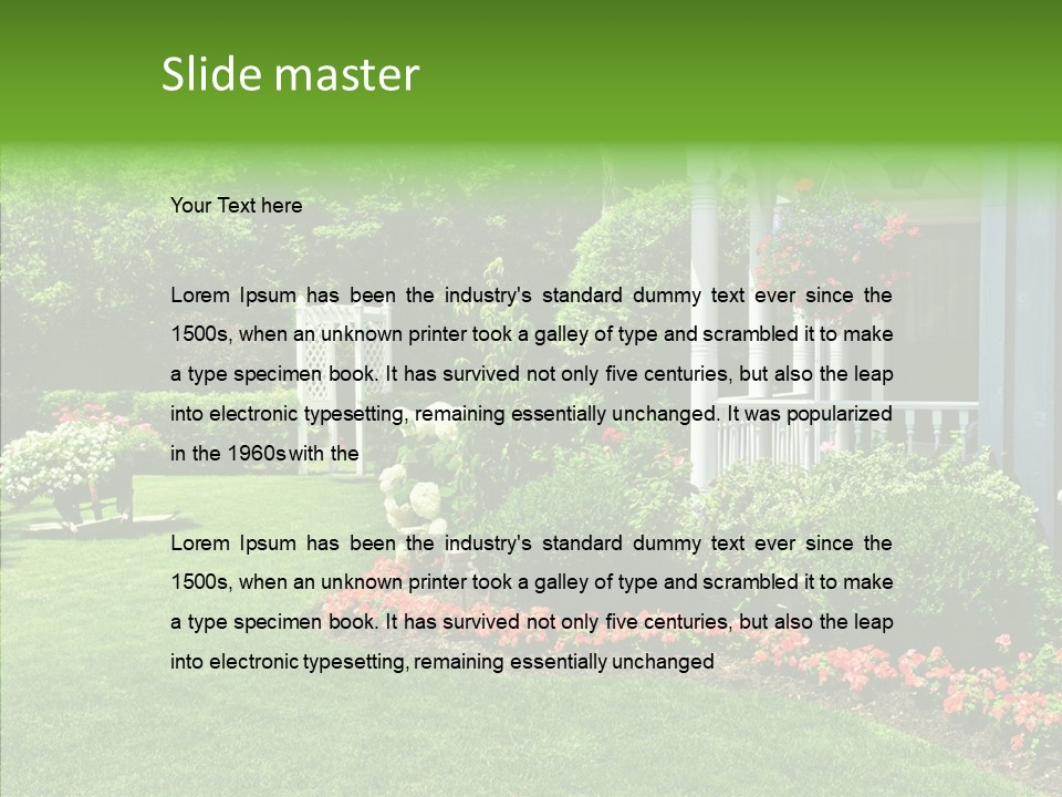 Garden Outside Planter PowerPoint Template
