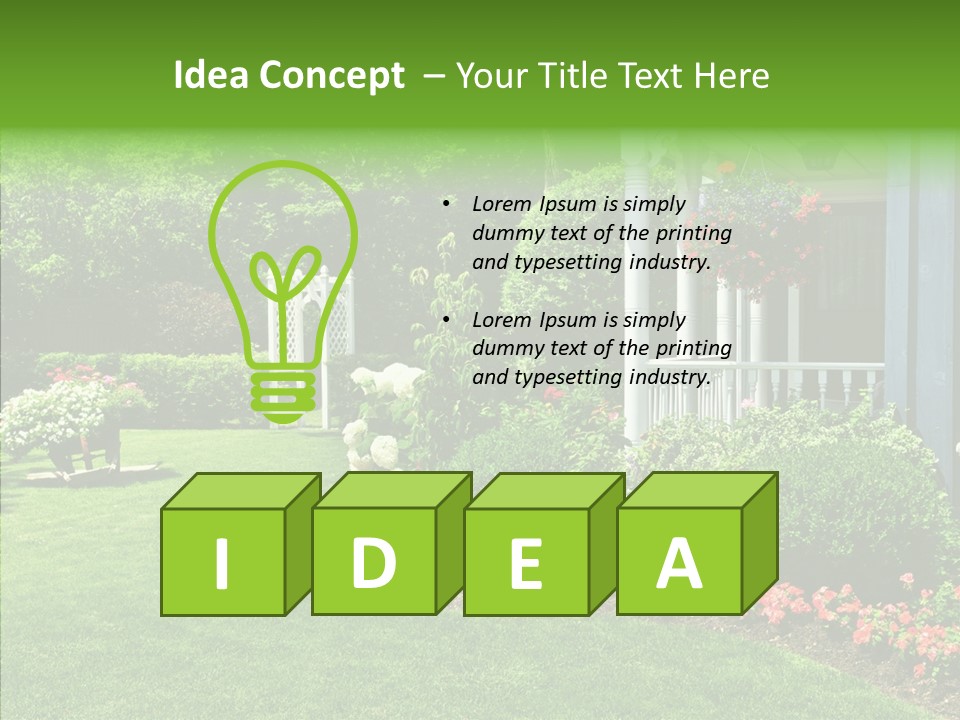 Garden Outside Planter PowerPoint Template