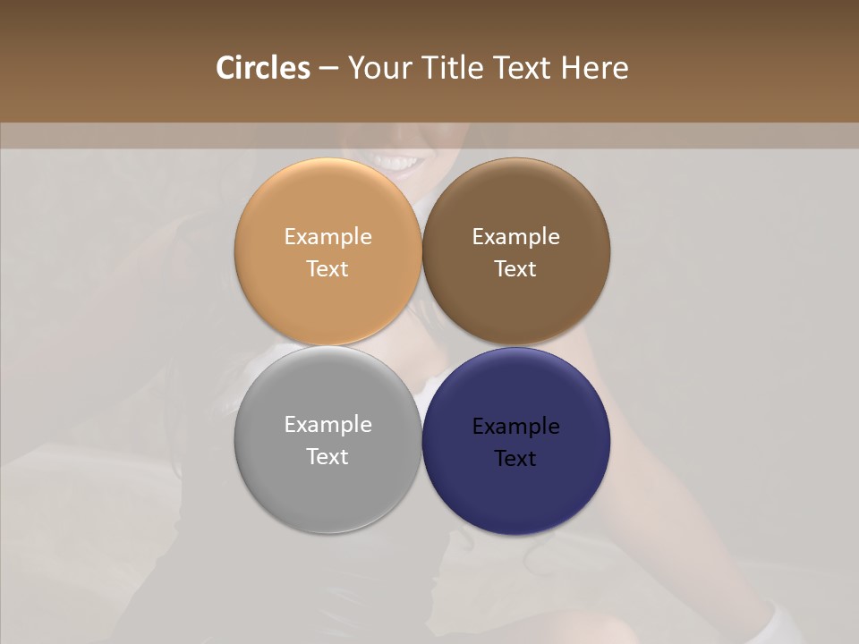 Ears Caucasian Brunette PowerPoint Template