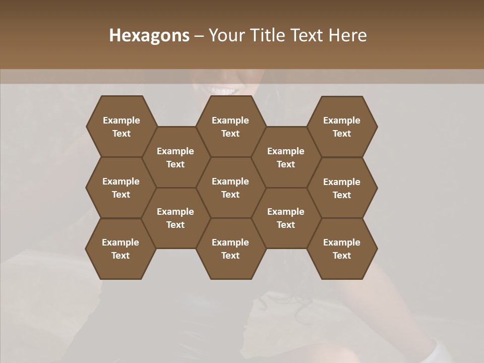 Ears Caucasian Brunette PowerPoint Template