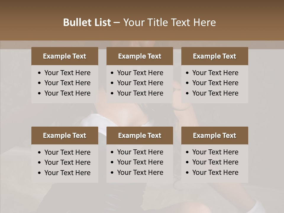 Ears Caucasian Brunette PowerPoint Template