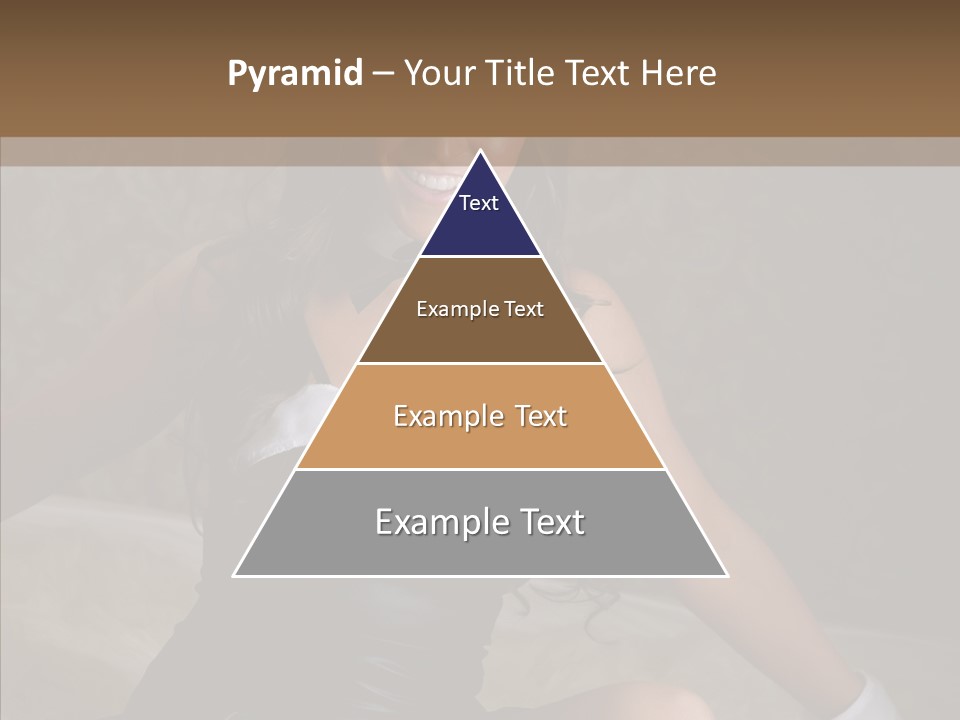 Ears Caucasian Brunette PowerPoint Template
