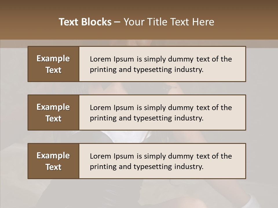 Ears Caucasian Brunette PowerPoint Template