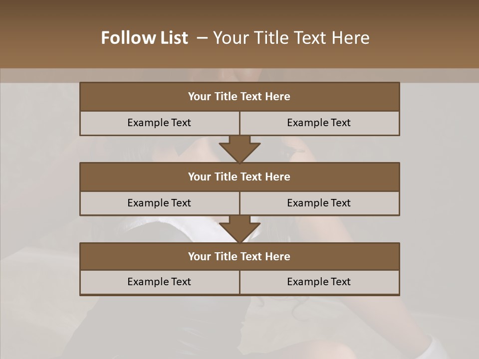 Ears Caucasian Brunette PowerPoint Template