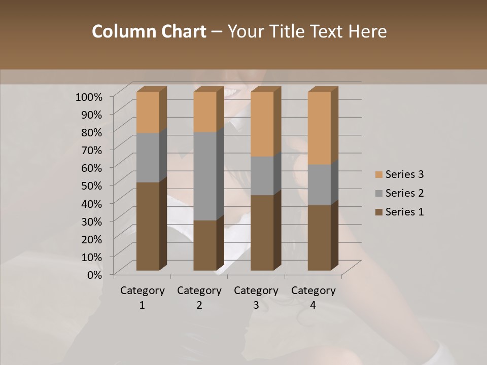 Ears Caucasian Brunette PowerPoint Template