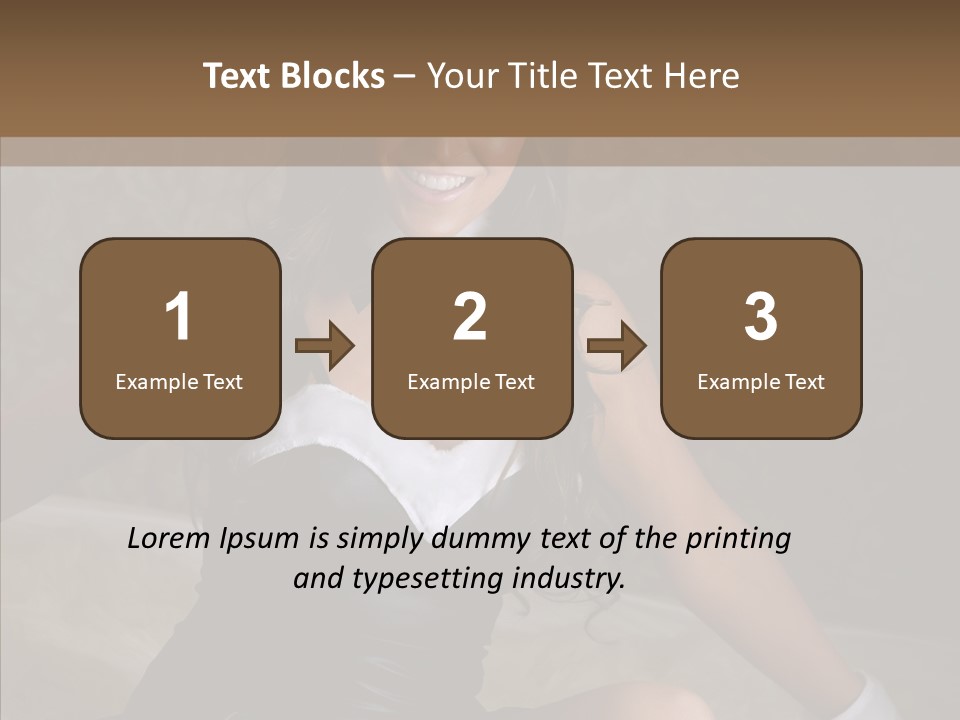 Ears Caucasian Brunette PowerPoint Template