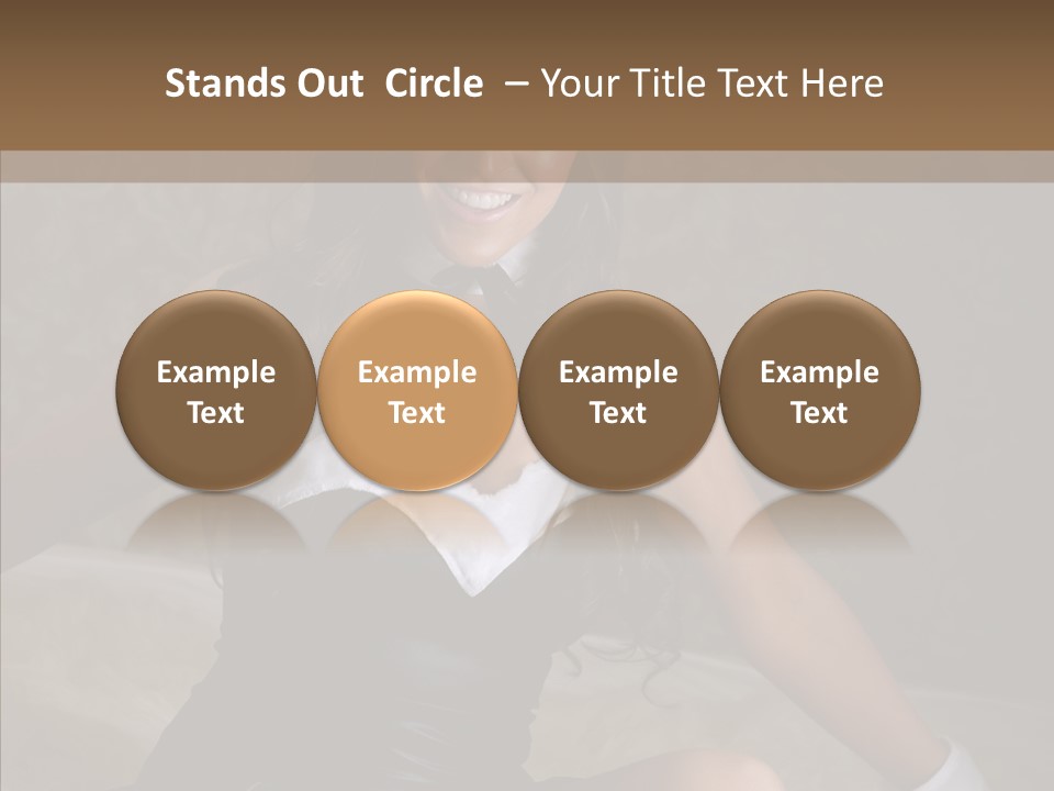 Ears Caucasian Brunette PowerPoint Template