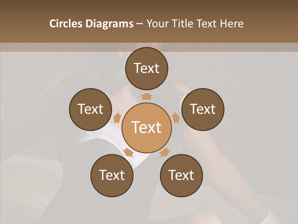 Ears Caucasian Brunette PowerPoint Template