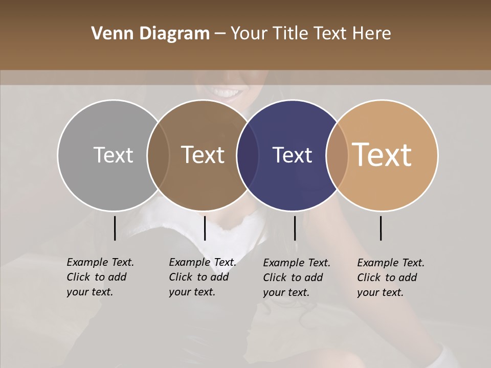 Ears Caucasian Brunette PowerPoint Template