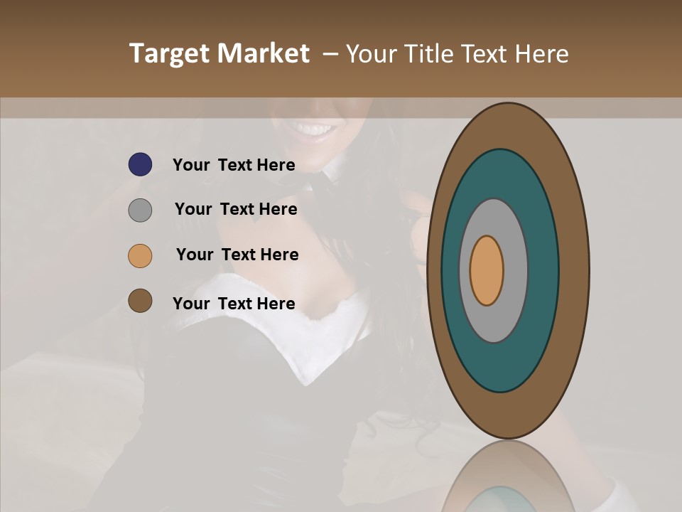 Ears Caucasian Brunette PowerPoint Template