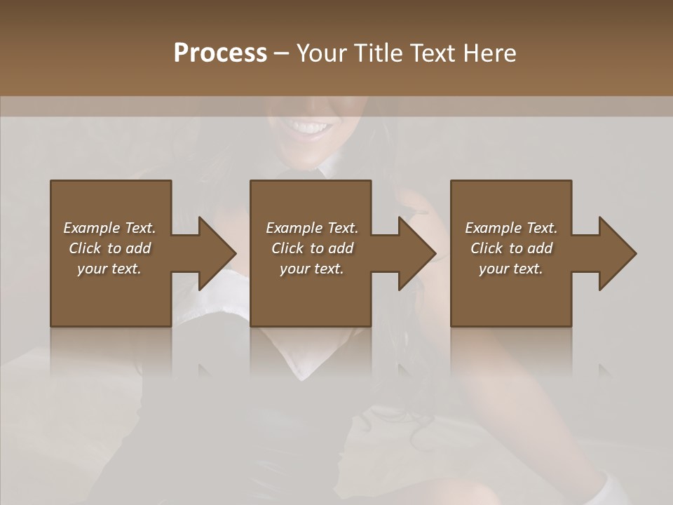 Ears Caucasian Brunette PowerPoint Template