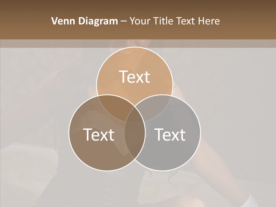 Ears Caucasian Brunette PowerPoint Template