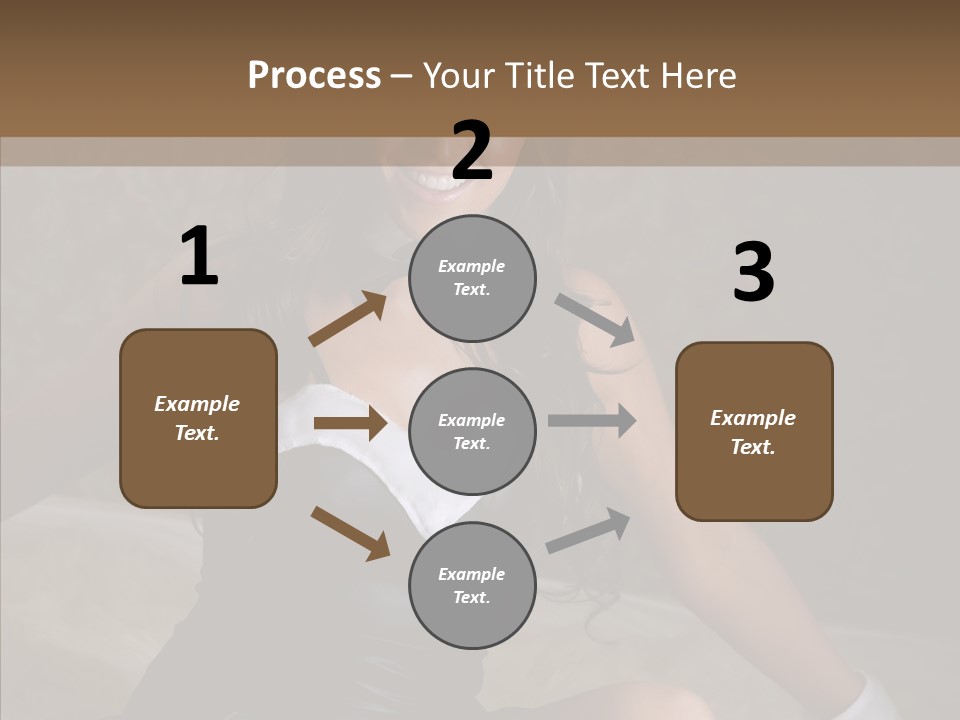 Ears Caucasian Brunette PowerPoint Template